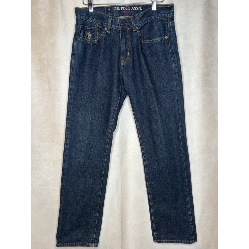 U.S. Polo Assn Men’s Straight Leg Jeans Dark Wash Denim 30x30 Classic